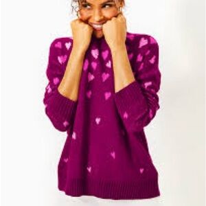 NWT Lilly Pulitzer ombre heart sweater